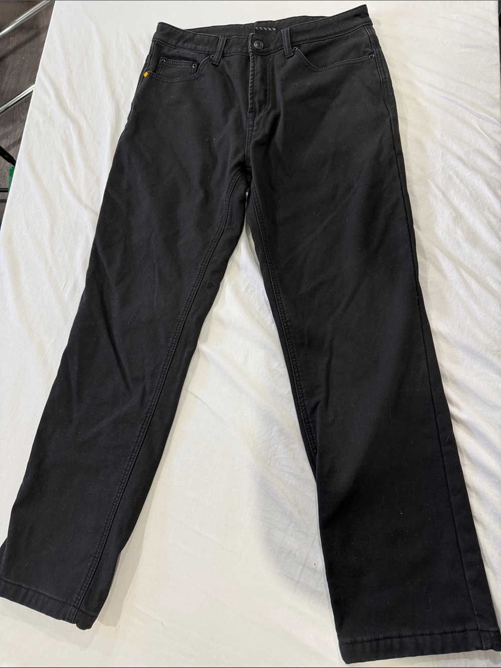 Men's Black Straight-leg Caterpillar Work Pants